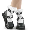 Ruffle Lace Sock^Demonia Cult Sale